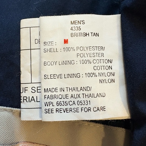 Woolrich Men's Vintage British Tan Windbreaker Jacket With Ear Warmer Collar - Picture 7 of 13